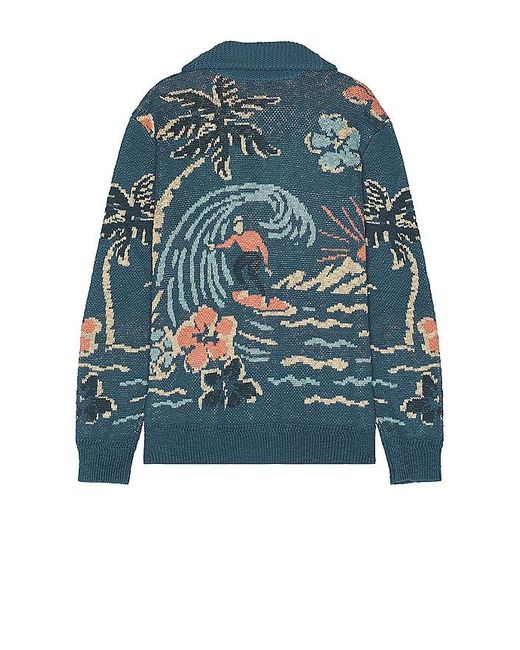 Faherty Brand Blue Offshore Swell Cardigan for men