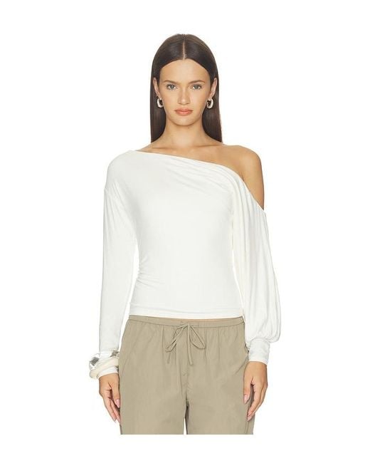 ALL THE WAYS White Matilda Top