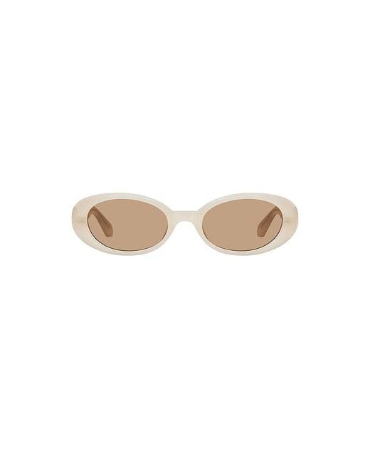 Quay White Felt Cute Sunglasses