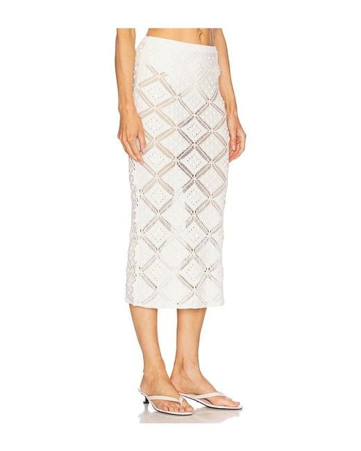 L'academie White 'Academie Baileigh Midi Skirt