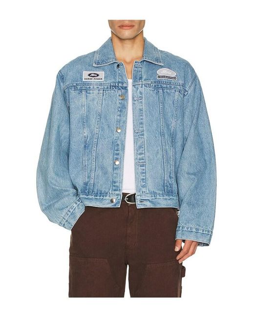 Siegelman Stable Blue X Ford Patched Denim Jacket for men