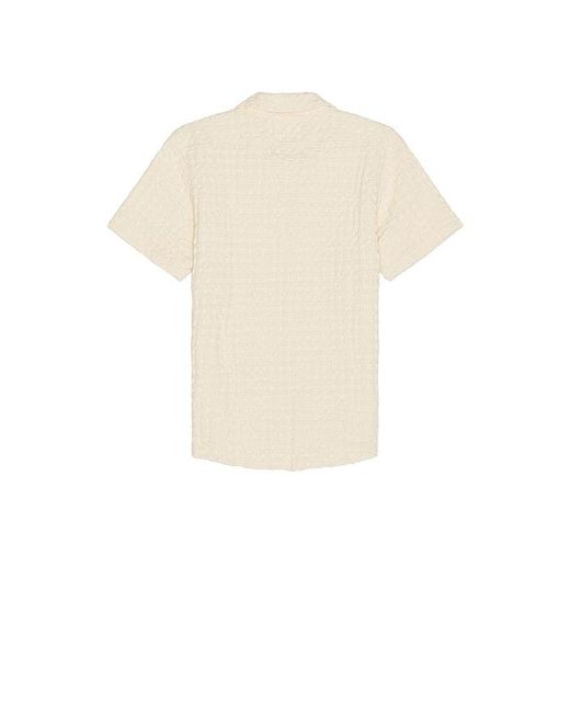 Oas White Ecru Cuba Waffle Shirt for men