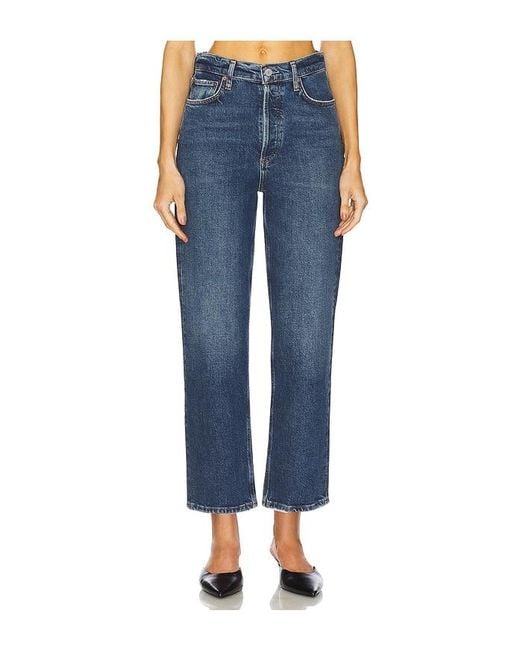 Agolde Blue 90's Pinch Waist Crop Jeans