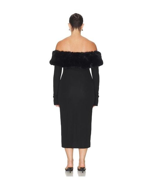 L'academie Black Nara Midi Dress
