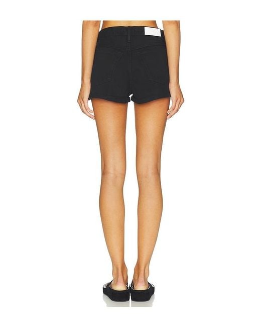 Re/done Black Daisy Shorts