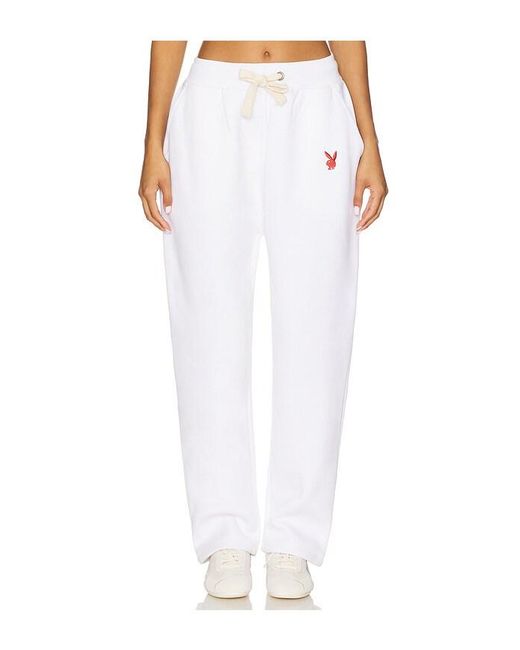 Playboy White Logo Hoodie And Sweatpant Set