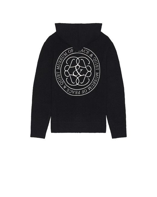 Museum of Peace & Quiet Black Symbol Mohair Zip-Up Hoodie for men