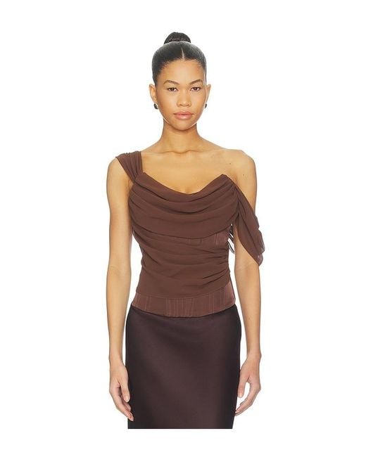 LPA Brown Adara Corset Top