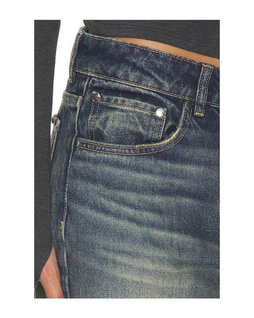 EB DENIM Blue Rowan Mid Rise Flare Jean