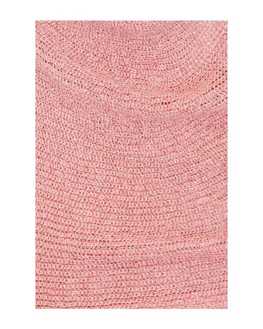 superdown Pink Brylee Knit Drape Mini Dress