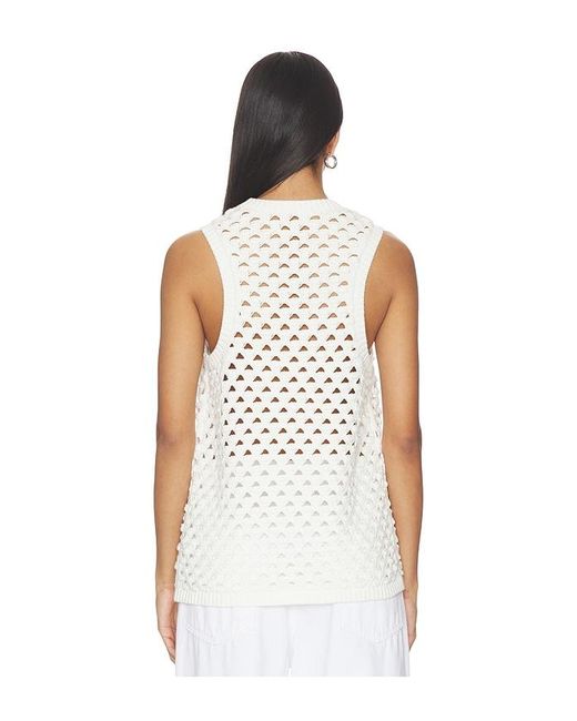 ALIGNE White Jeanie Crochet Knitted Vest