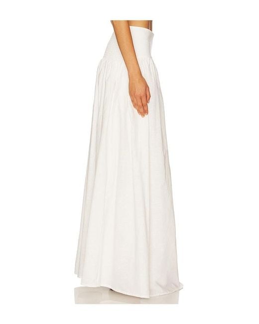 SNDY'S White Nesa Maxi Skirt
