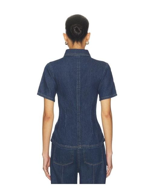 DL1961 Blue Joice Aura Denim Shirt