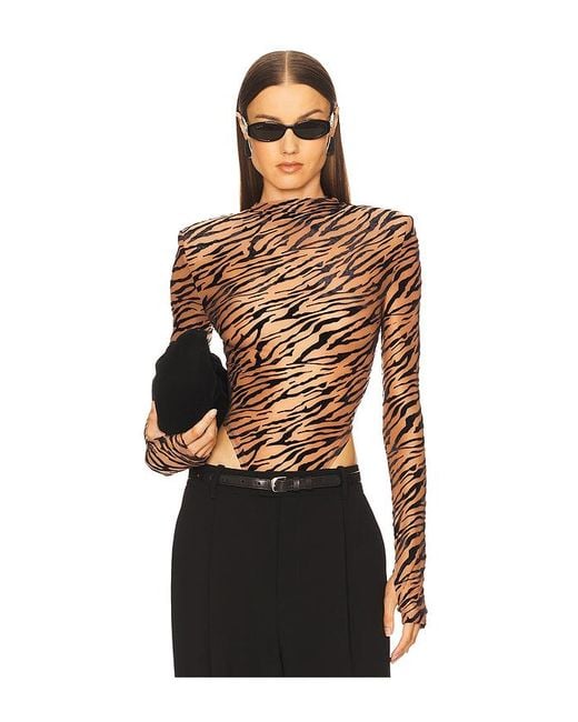 Bronx and Banco Black Zebra Bodysuit