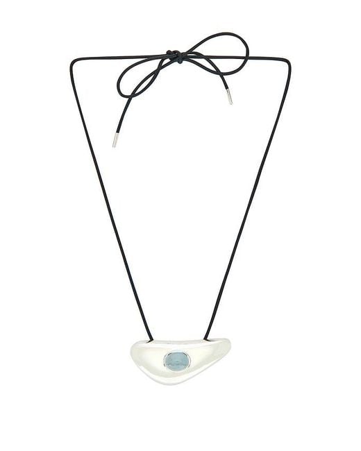 Loren Stewart Black Modernist Cord Pendant Necklace