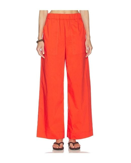 Jonathan Simkhai Red Arden Pull On Pant