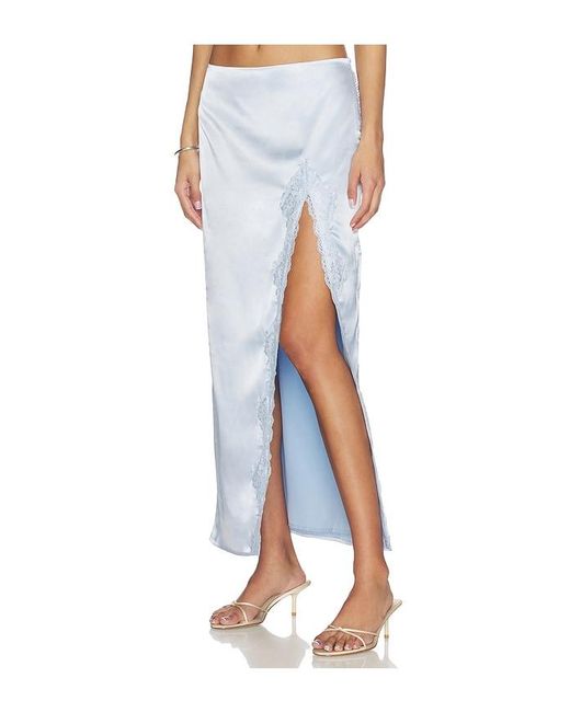 MORE TO COME Blue Flyn Maxi Skirt