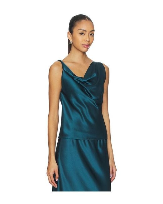 Leset Blue Barb Shell Top