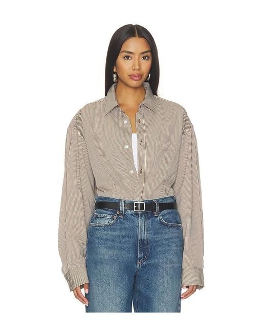 Agolde Blue Cinch Shirt