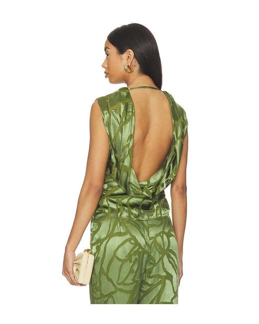 Cult Gaia Green Monette Top