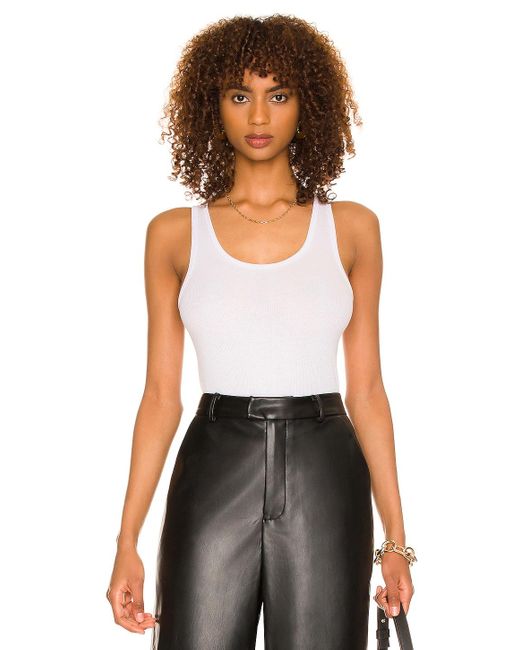 anine bing white tank