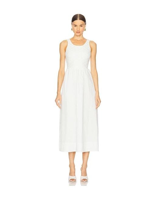 Bardot Bryony レースポプリンミディドレス White