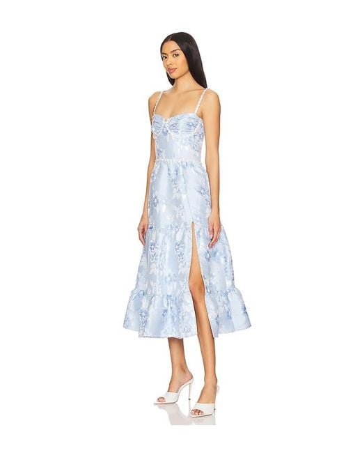 V. Chapman White Lorenza Midi Dress