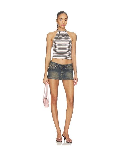 A.Brand Blue 00 Mini Skirt