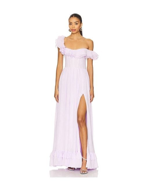 V. Chapman White Rosetta Dress