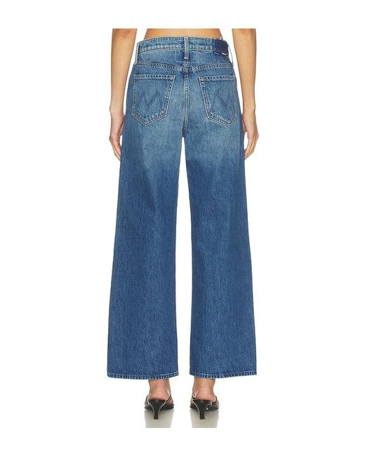 Mother Blue The Dodger Button Flood Jeans