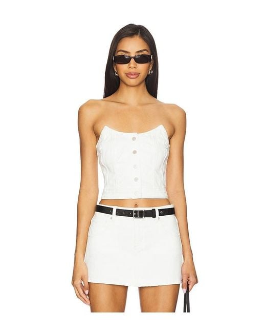 A.Brand White Angel Bustier Top