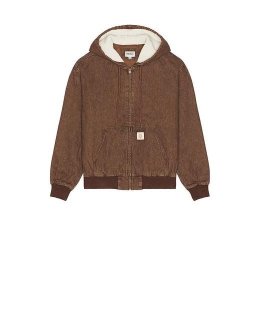 Rhythm Brown Insulated Denim Work Jacket for men