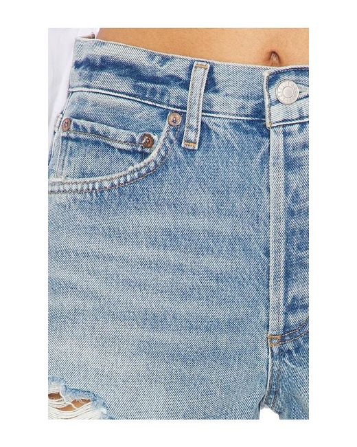 Agolde Blue Parker Cut Off Short