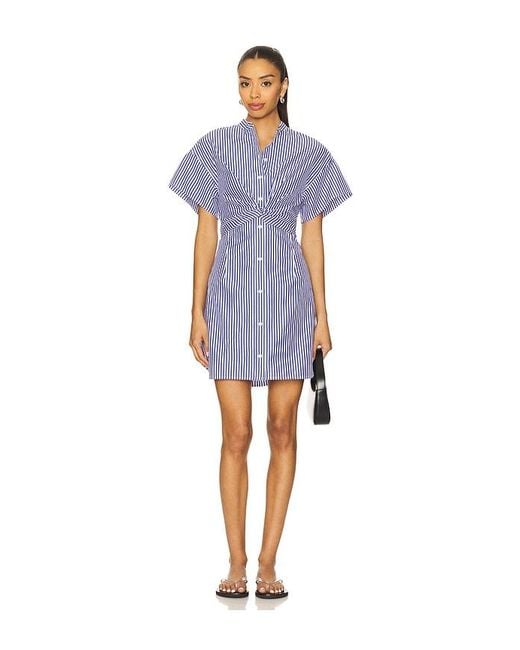 Rag & Bone Blue Gretchen Stripe Poplin Dress