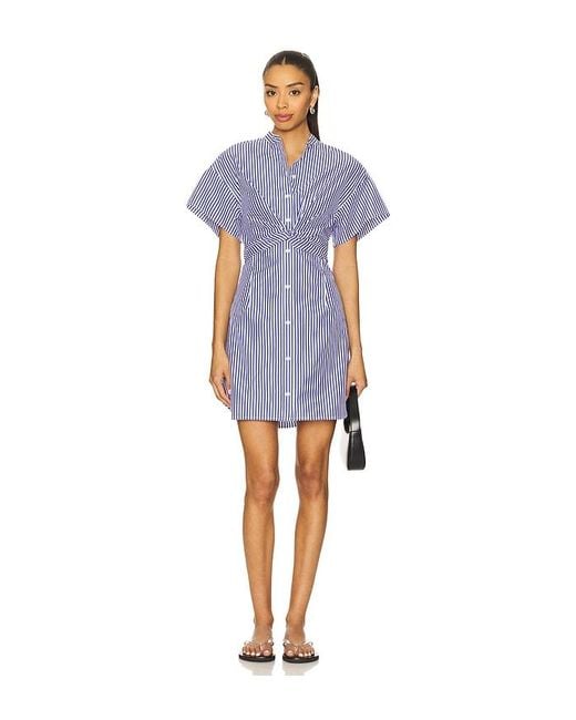 Rag & Bone Blue Gretchen Stripe Poplin Dress
