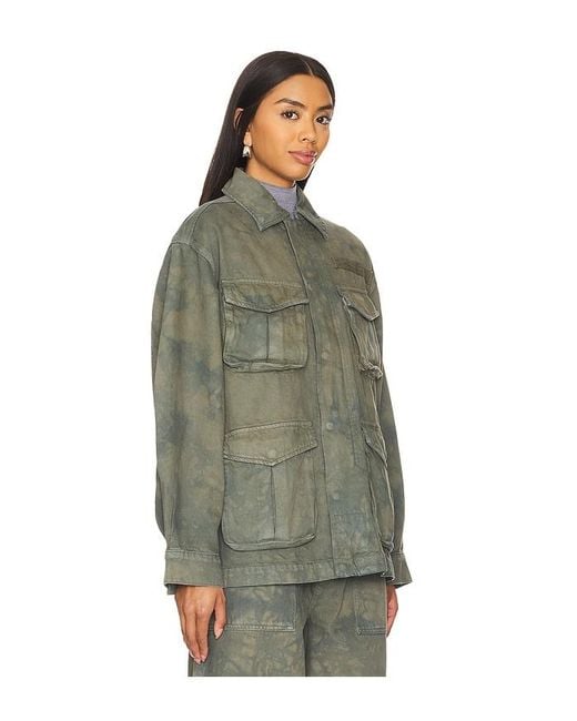 GRLFRND Green Kaia Oversized Drawstring Jacket