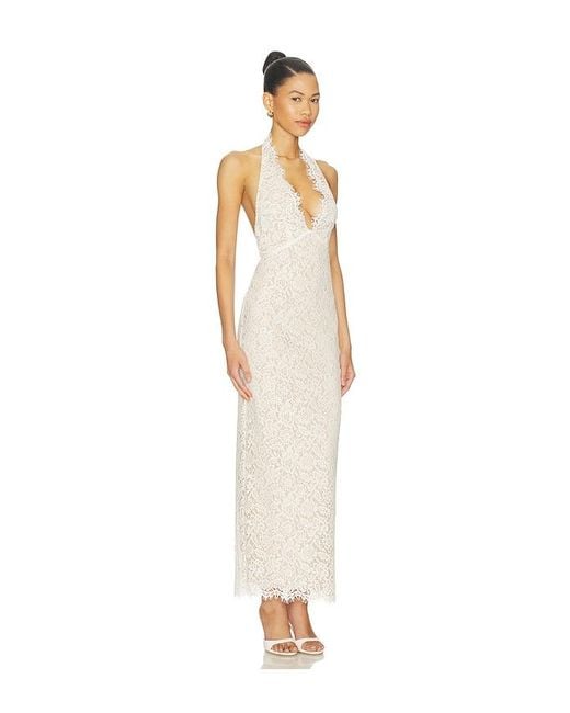 Lovers + Friends White Hilly Midi Dress