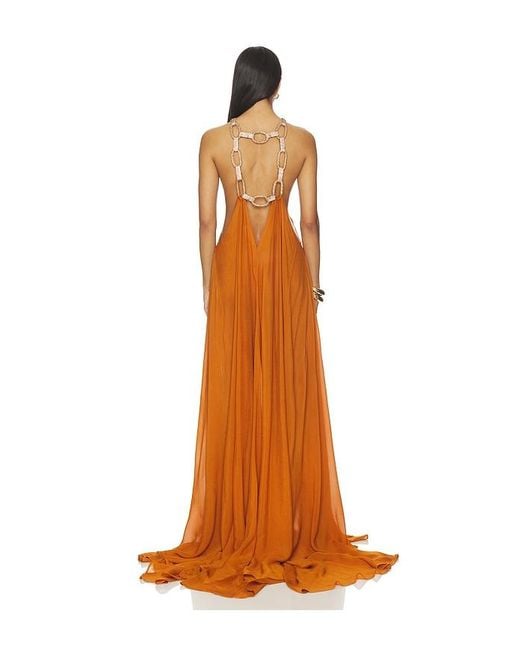 Bronx and Banco Brown Zuri Halterneck Cutout Dress