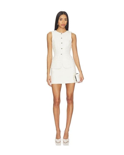 MORE TO COME White Samira Mini Skirt