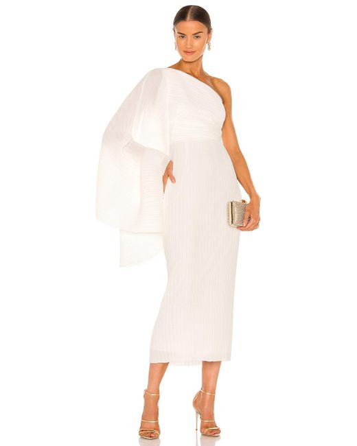 Solace London White Lenna Midi Dress