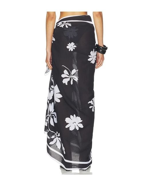 Seafolly Black May Flower Sarong