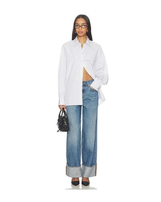 Helmut Lang Blue Drop Straight Brooklyn Pants