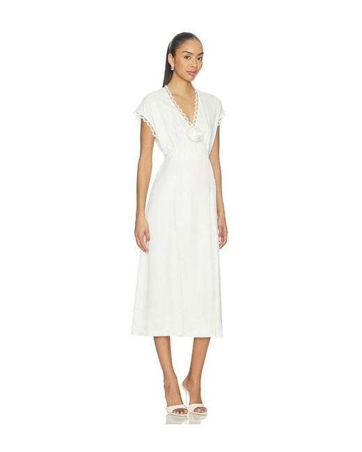 Sleeper White The Genus Rosa Satin Dress