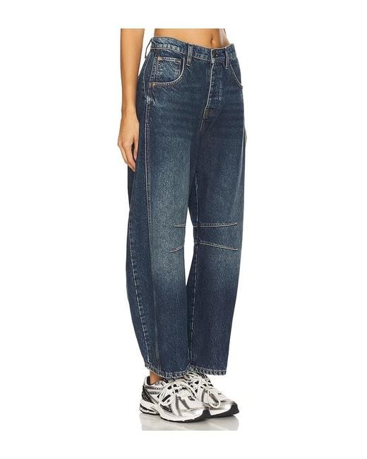 Free People Blue X We The Free Good Luck Mid Rise Barrel Jeans