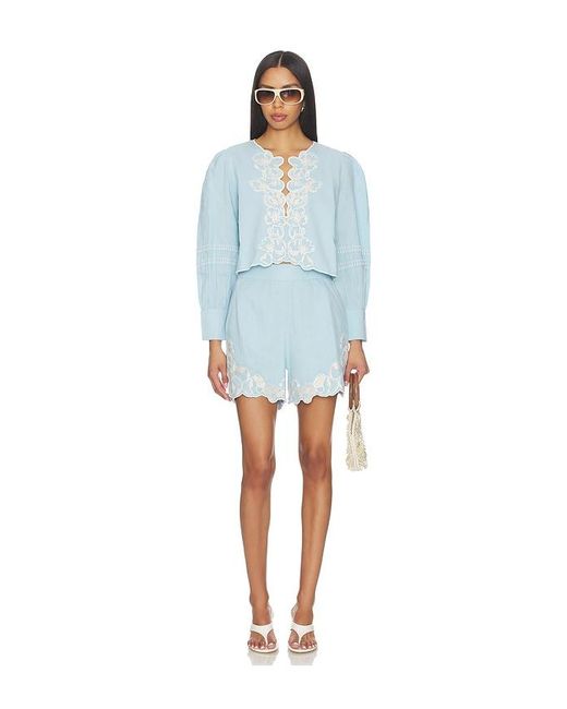 Cleobella Blue Manon Blouse