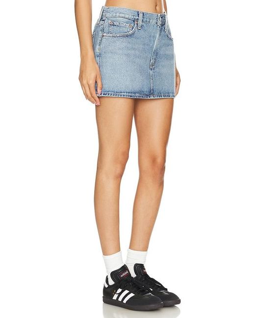 Agolde Blue Alek Mini Skirt