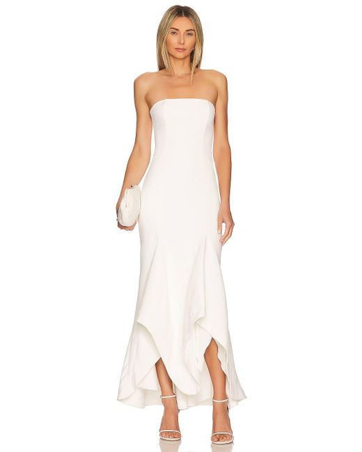Lovers + Friends White Urgonia Gown