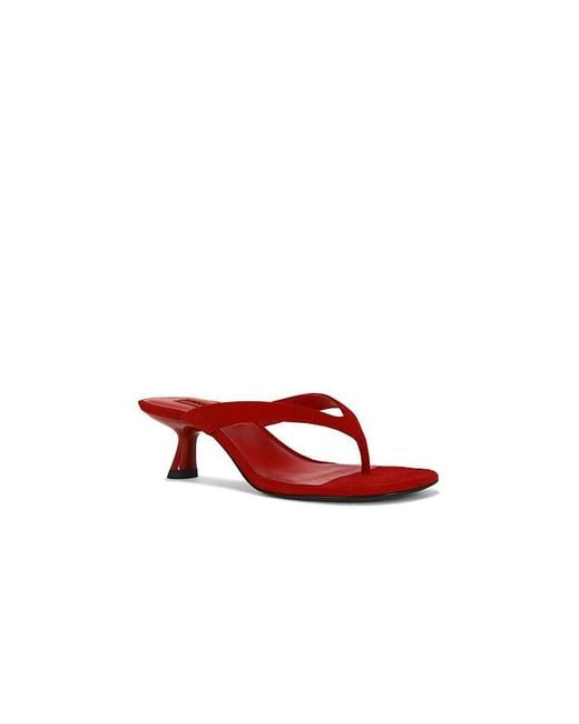 Simon Miller Red Suede Beep Thong