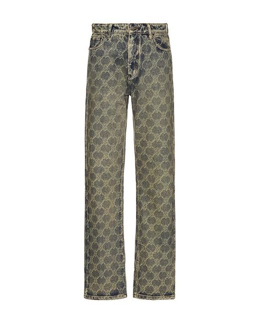 Daily Paper Green Shield Laser Washed Jeans for men