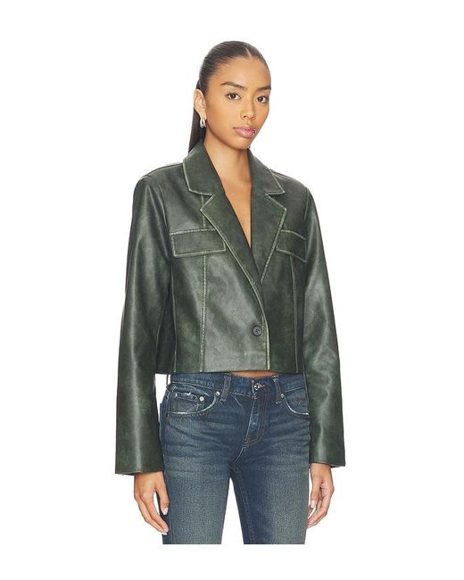 superdown Green Blakely Faux Leather Jacket